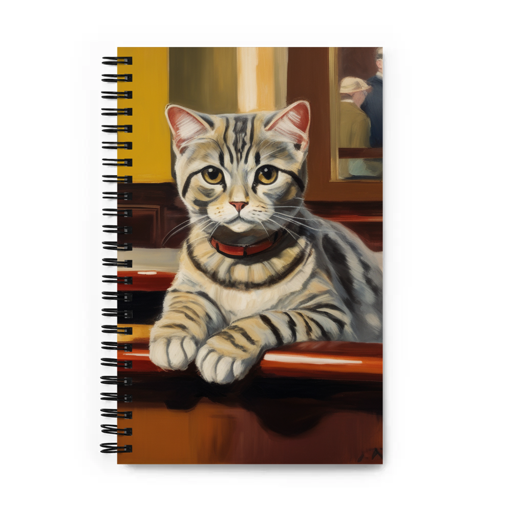 PugMug Custom Tabby Scottish Fold Cat Spiral Notebook