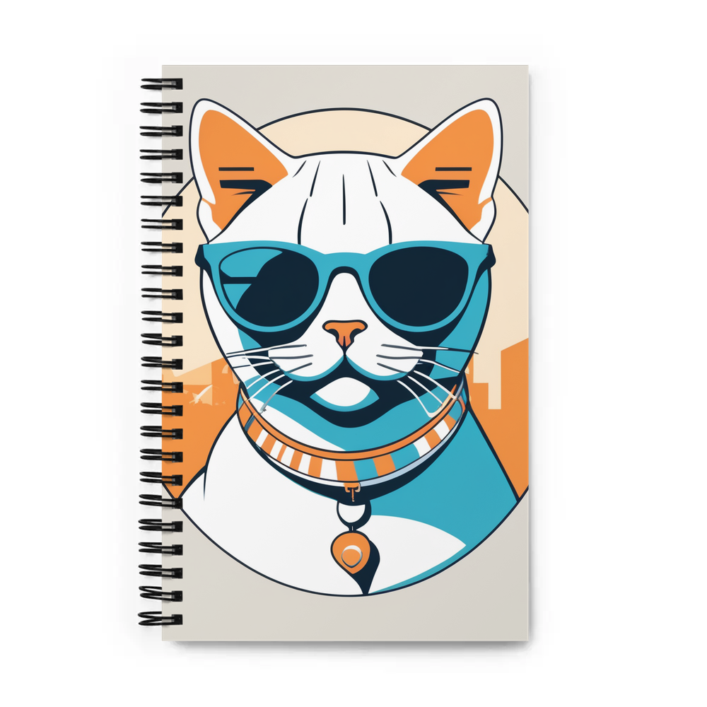 PugMug Custom White American Shorthair Cat Spiral Notebook