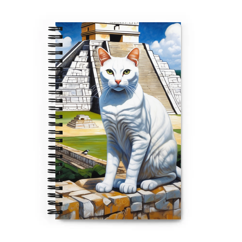 PugMug Custom White Companion Cat Spiral Notebook