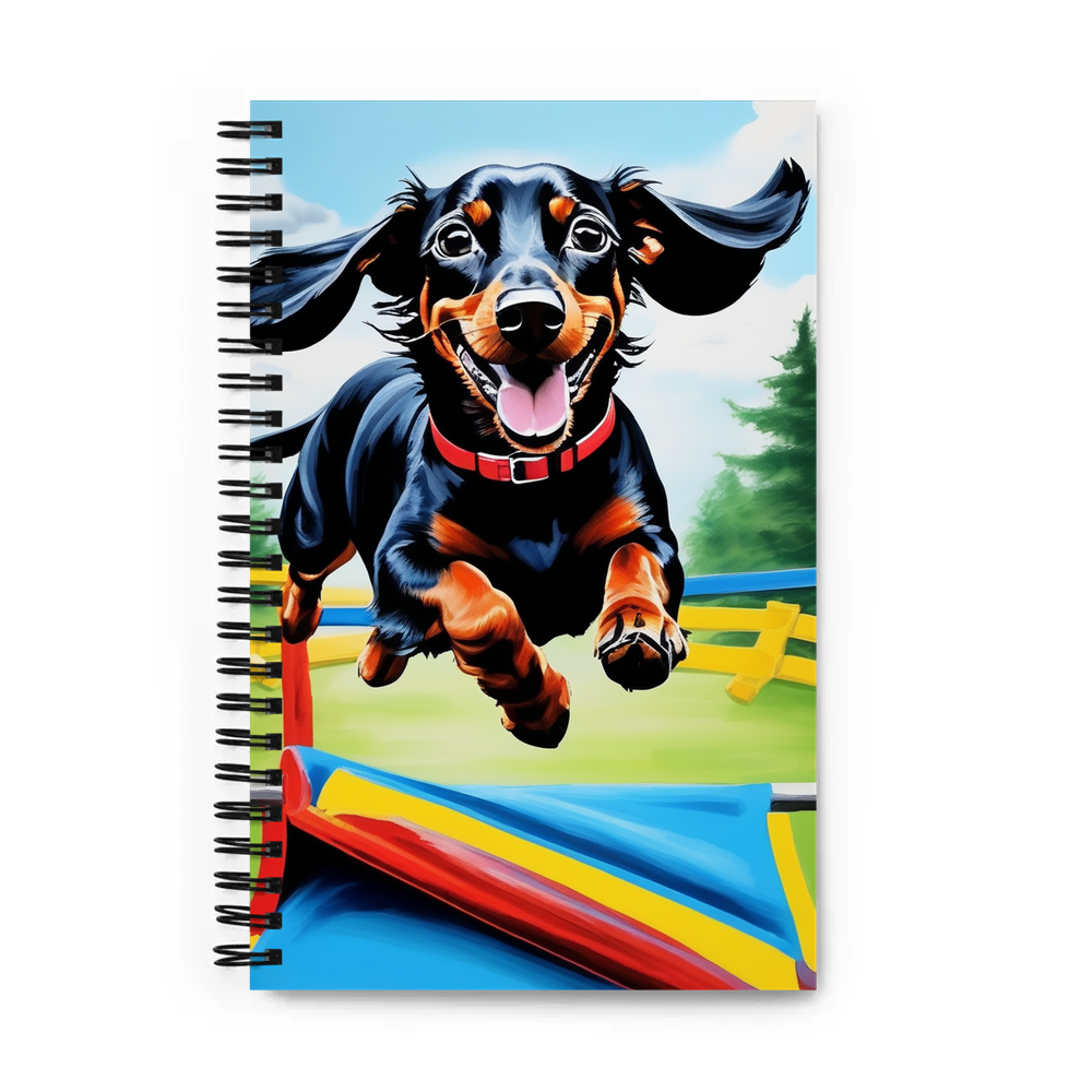 PugMug Custom Black Dachshund Spiral Notebook