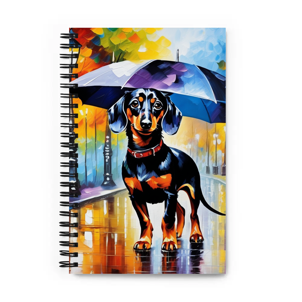 PugMug Custom Black Dachshund Spiral Notebook
