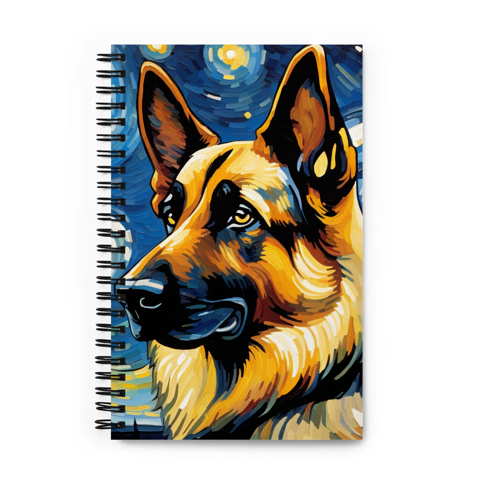 PugMug Custom German Shepherd Dog Spiral Notebook