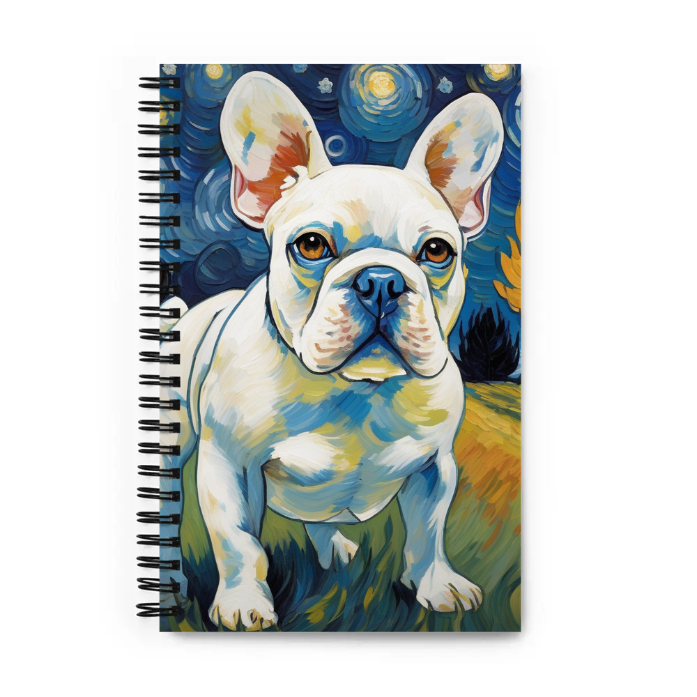 PugMug Custom White French Bulldog Spiral Notebook