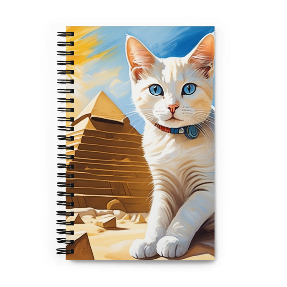 PugMug Custom White Companion Cat Spiral Notebook