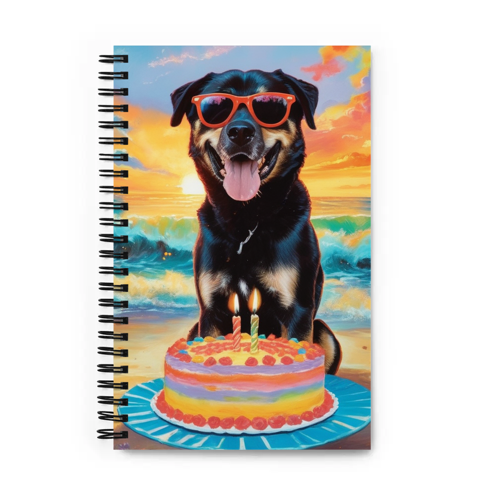 PugMug Custom Blue Spiral Notebook