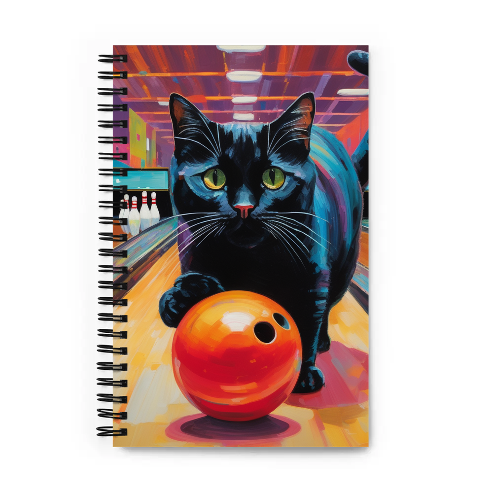 PugMug Custom Black Exotic Cat Spiral Notebook