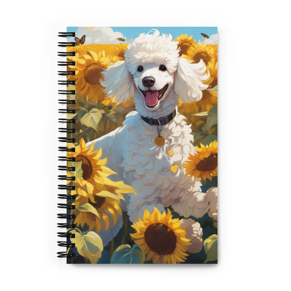 PugMug Custom White Poodle Spiral Notebook