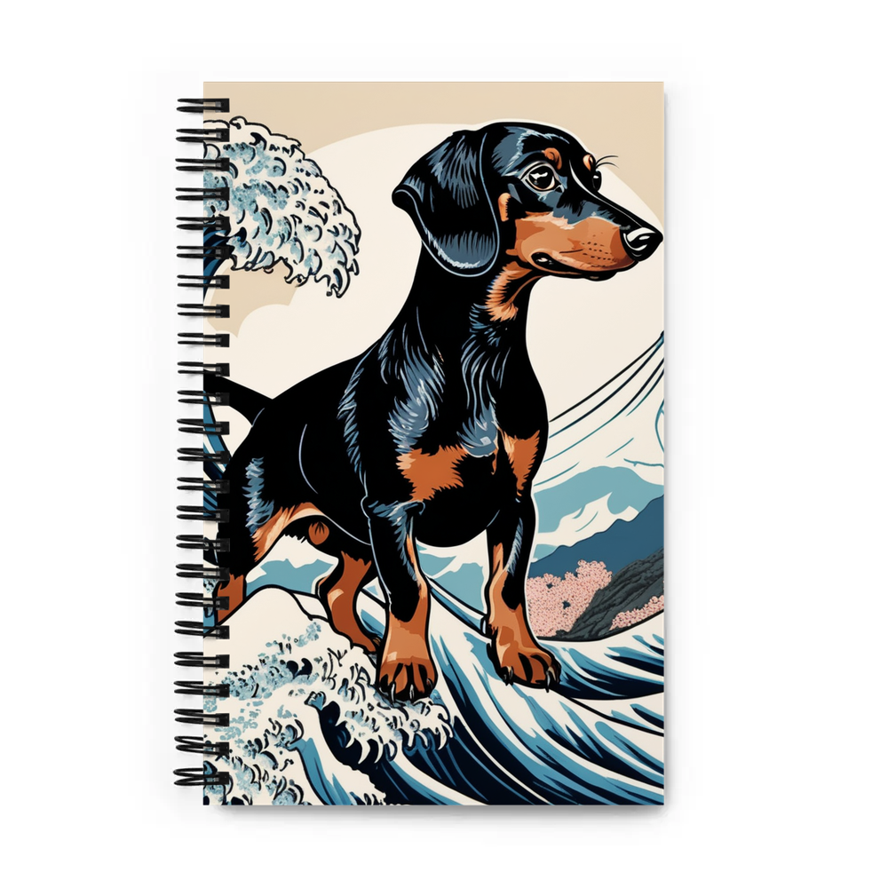 PugMug Custom Black Dachshund Spiral Notebook