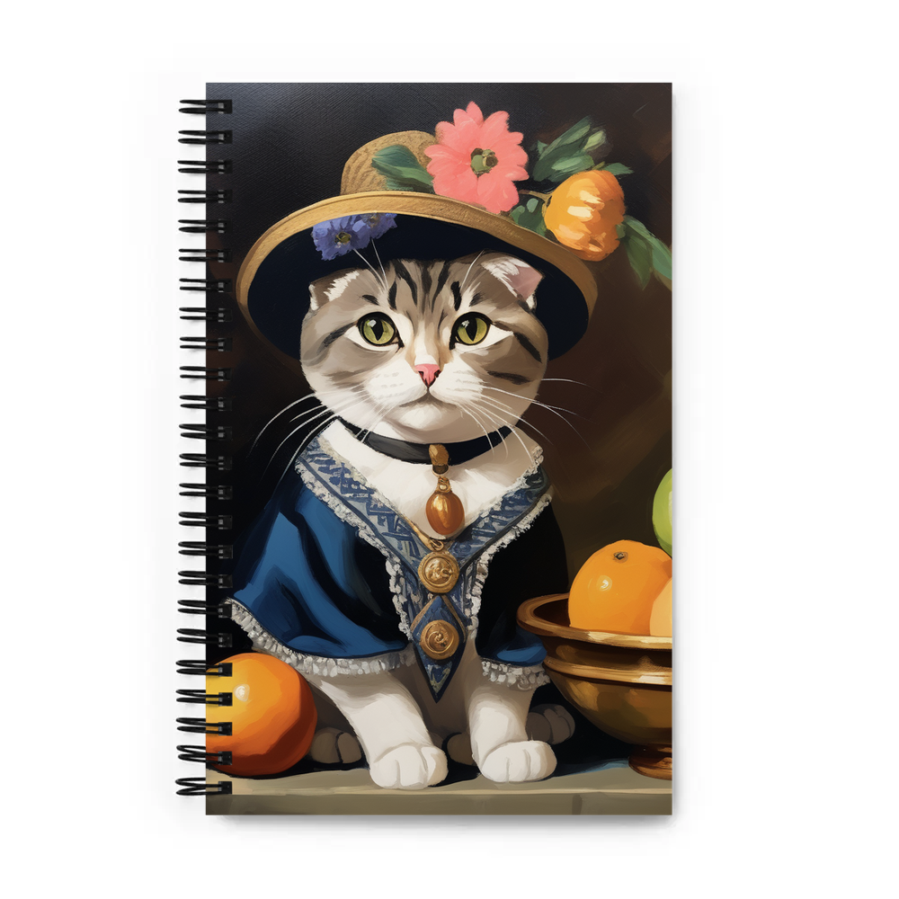 PugMug Custom Tabby Scottish Fold Cat Spiral Notebook
