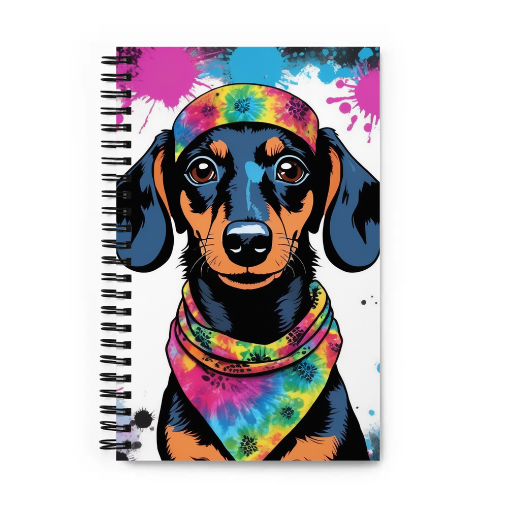 PugMug Custom Black Dachshund Spiral Notebook