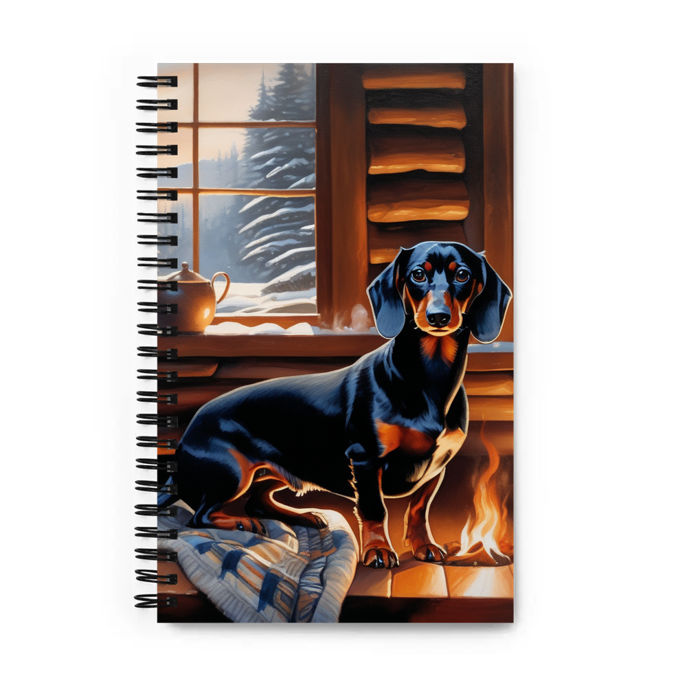 PugMug Custom Black Dachshund Spiral Notebook
