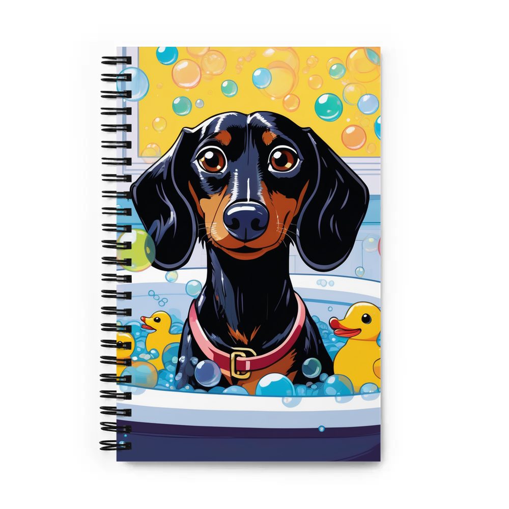 PugMug Custom Black Dachshund Spiral Notebook