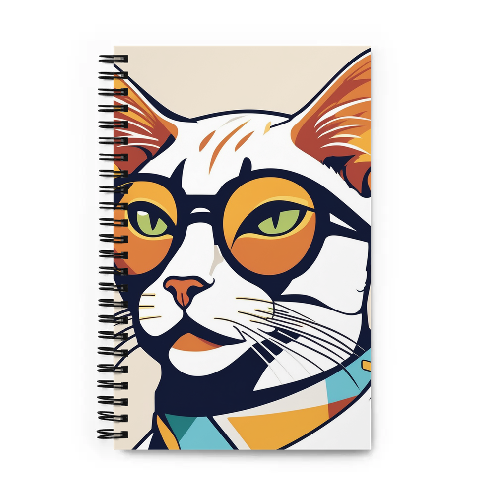 PugMug Custom White Abyssinian Cat Spiral Notebook