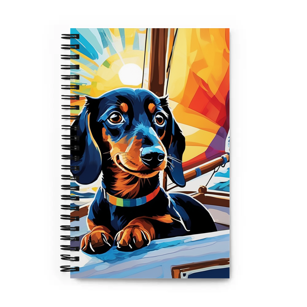 PugMug Custom Black Dachshund Spiral Notebook