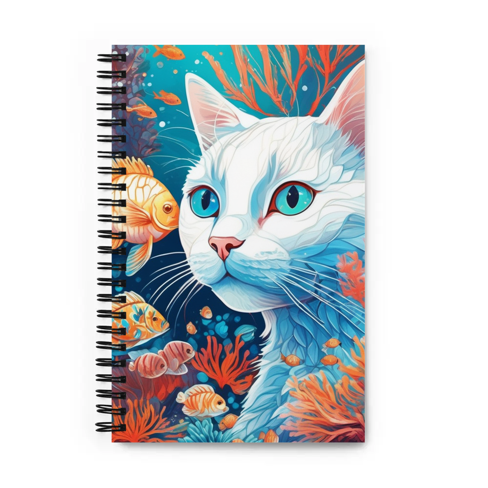 PugMug Custom White Companion Cat Spiral Notebook