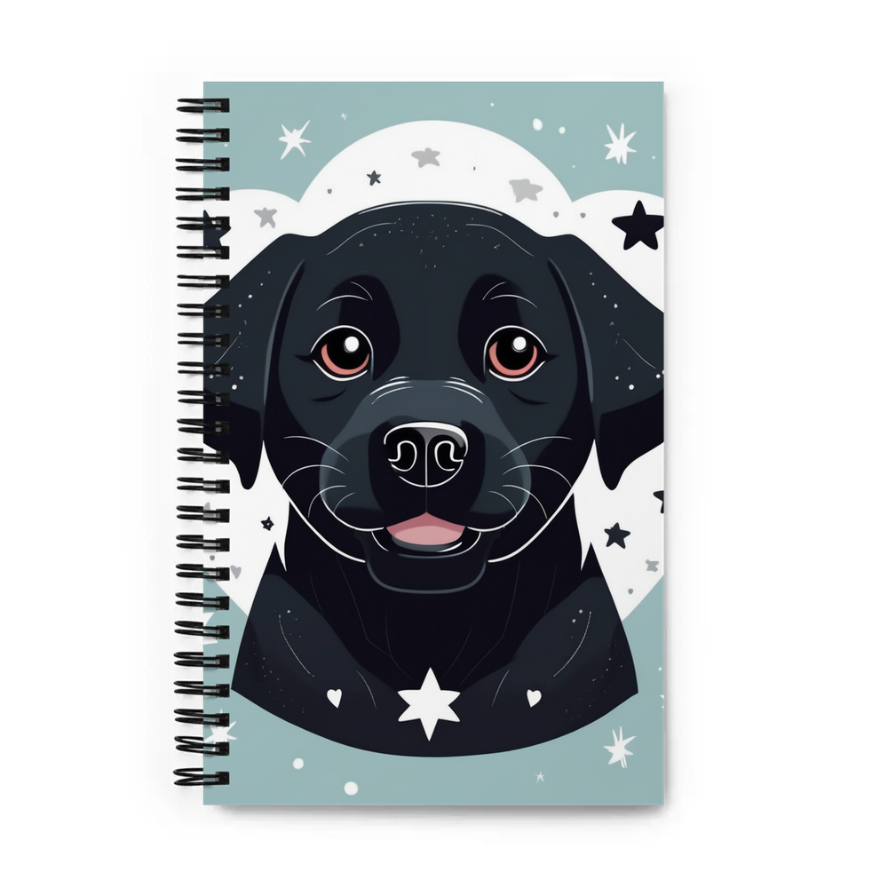 PugMug Custom Black Labrador Retriever Spiral Notebook