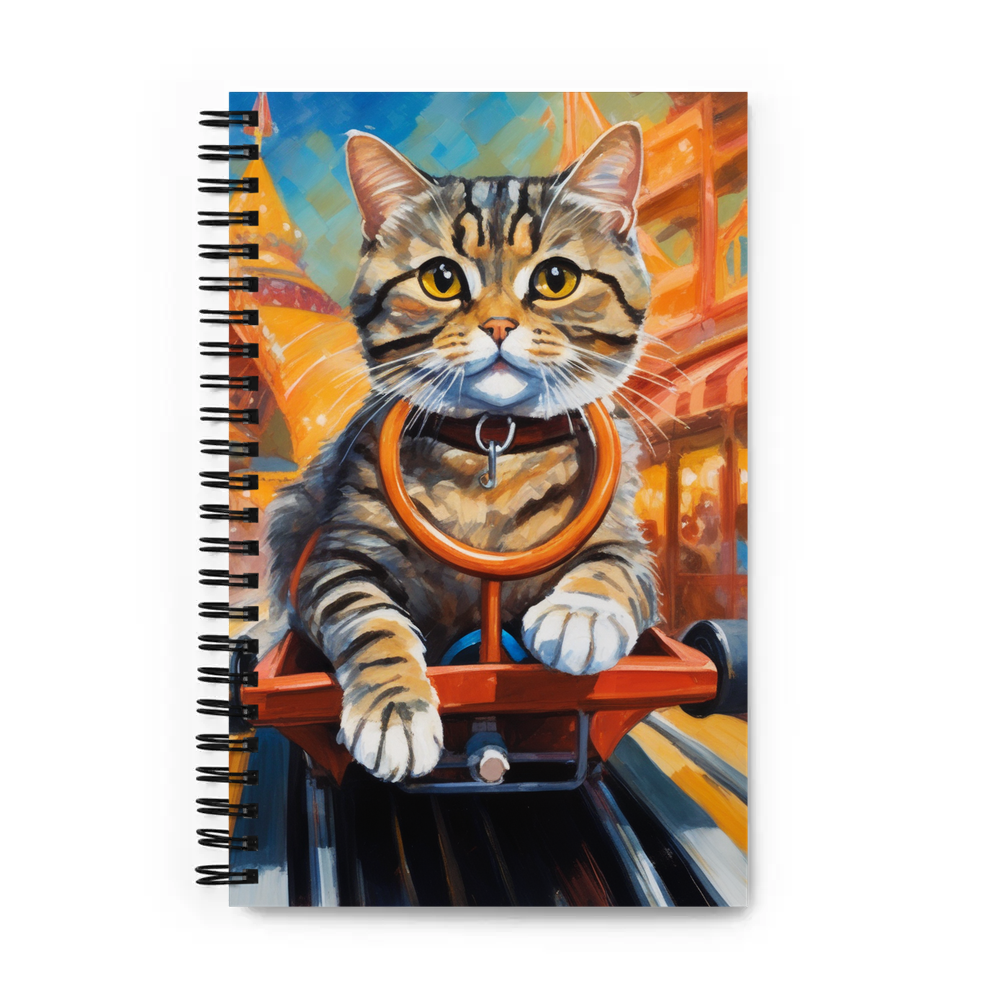 PugMug Custom Tabby Scottish Fold Cat Spiral Notebook