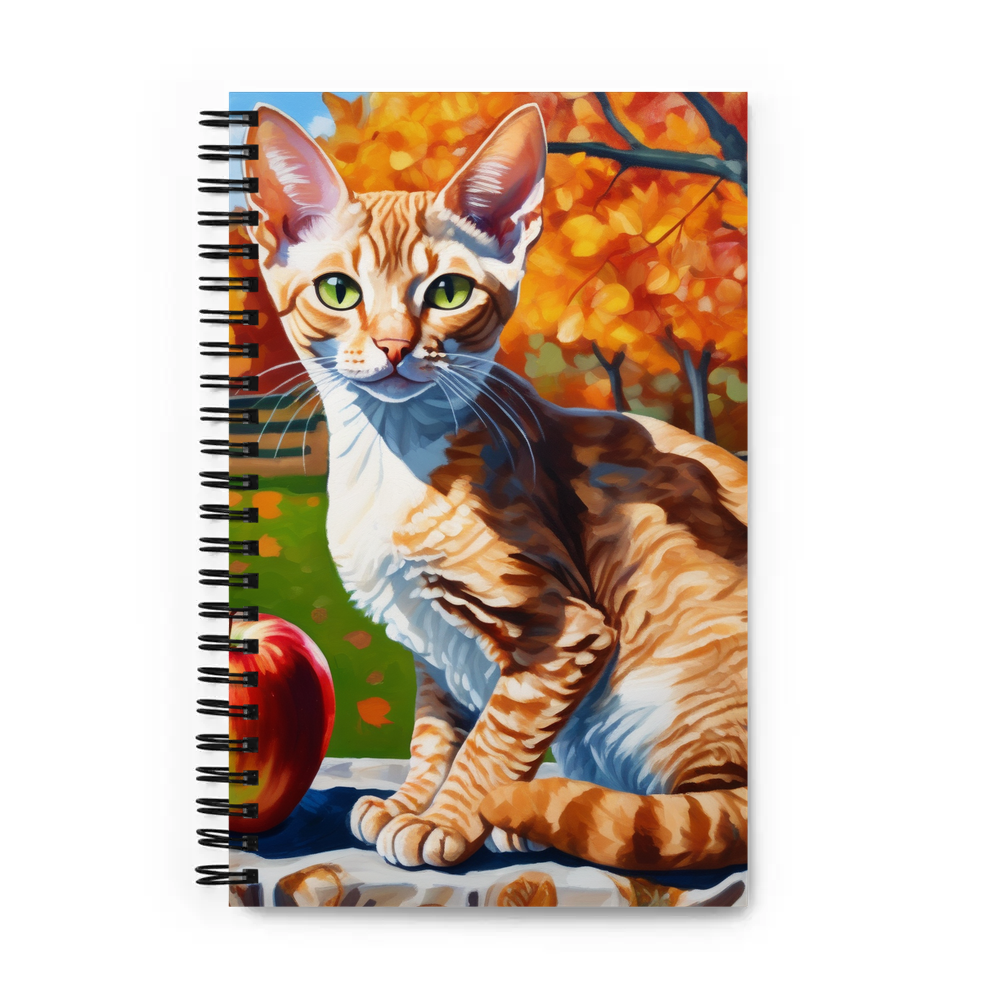PugMug Custom Tabby Devon Rex Cat Spiral Notebook
