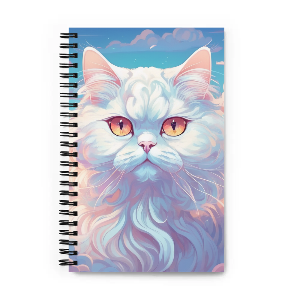 PugMug Custom White Persian Cat Spiral Notebook
