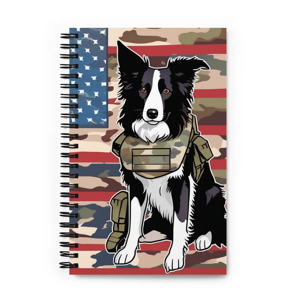 PugMug Custom Border Collie Spiral Notebook