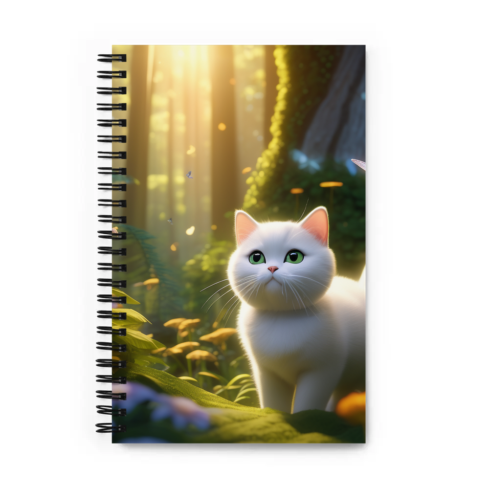 PugMug Custom White British Shorthair Cat Spiral Notebook
