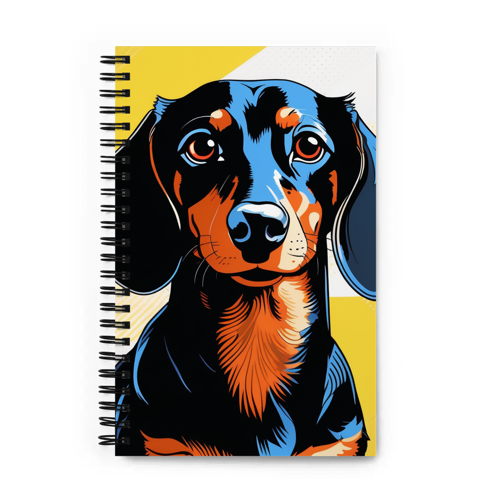PugMug Custom Black Dachshund Spiral Notebook