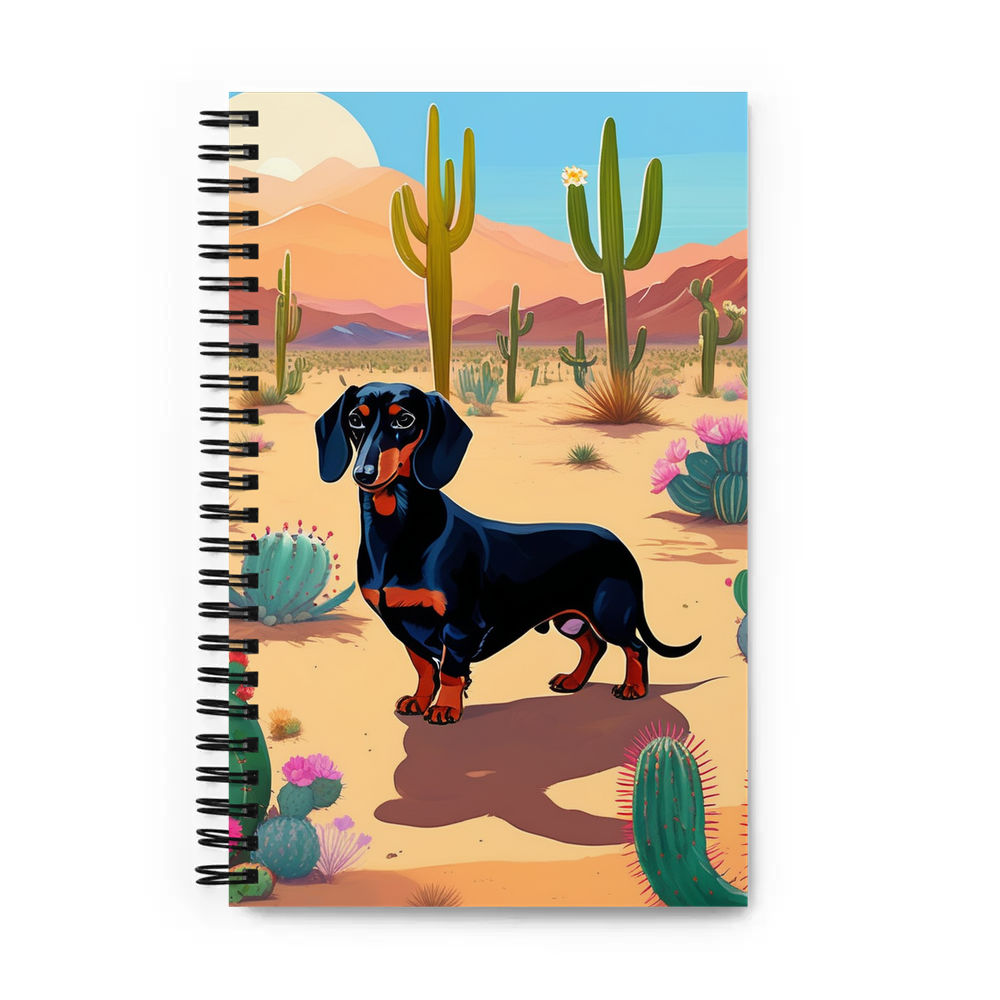 PugMug Custom Black Dachshund Spiral Notebook