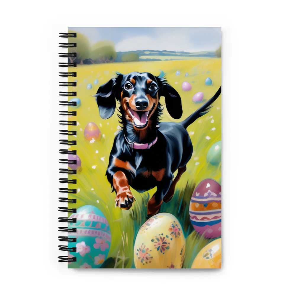 PugMug Custom Black Dachshund Spiral Notebook