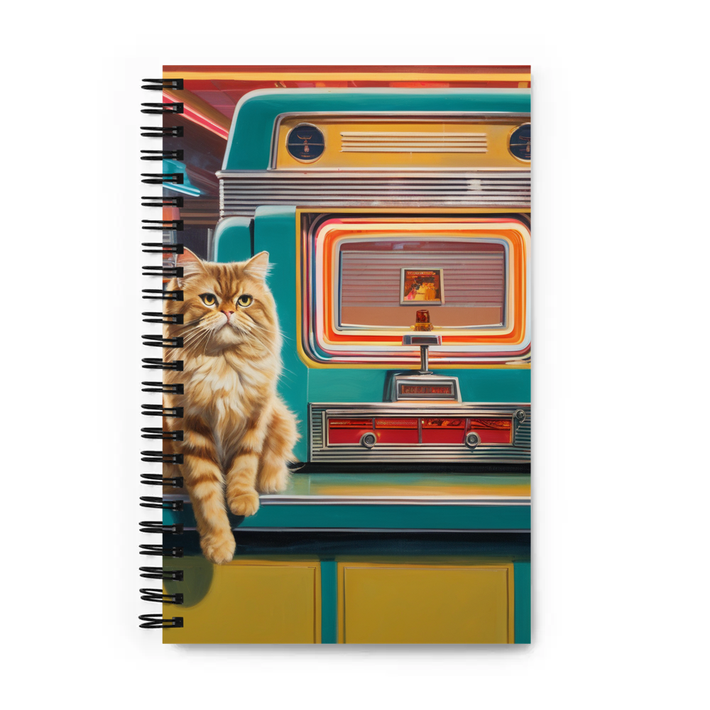 PugMug Custom Tabby Persian Cat Spiral Notebook