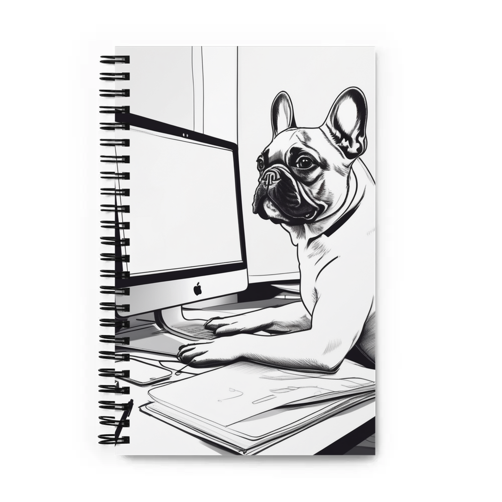 PugMug Custom Tan French Bulldog Spiral Notebook