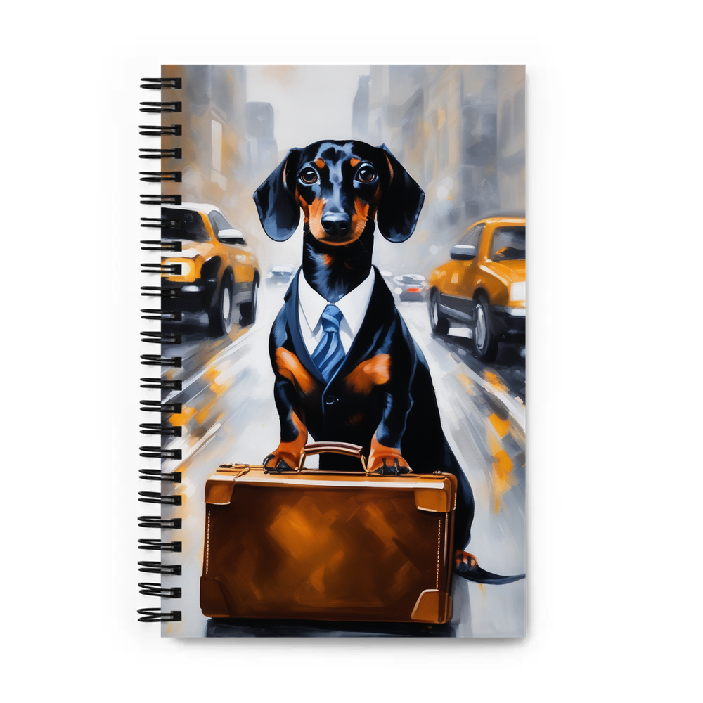 PugMug Custom Black Dachshund Spiral Notebook