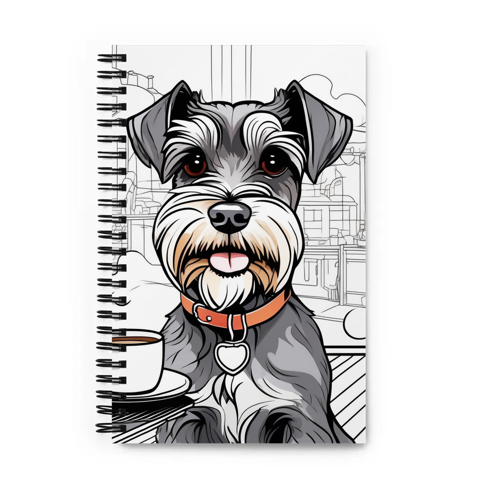 PugMug Custom Miniature Schnauzer Spiral Notebook