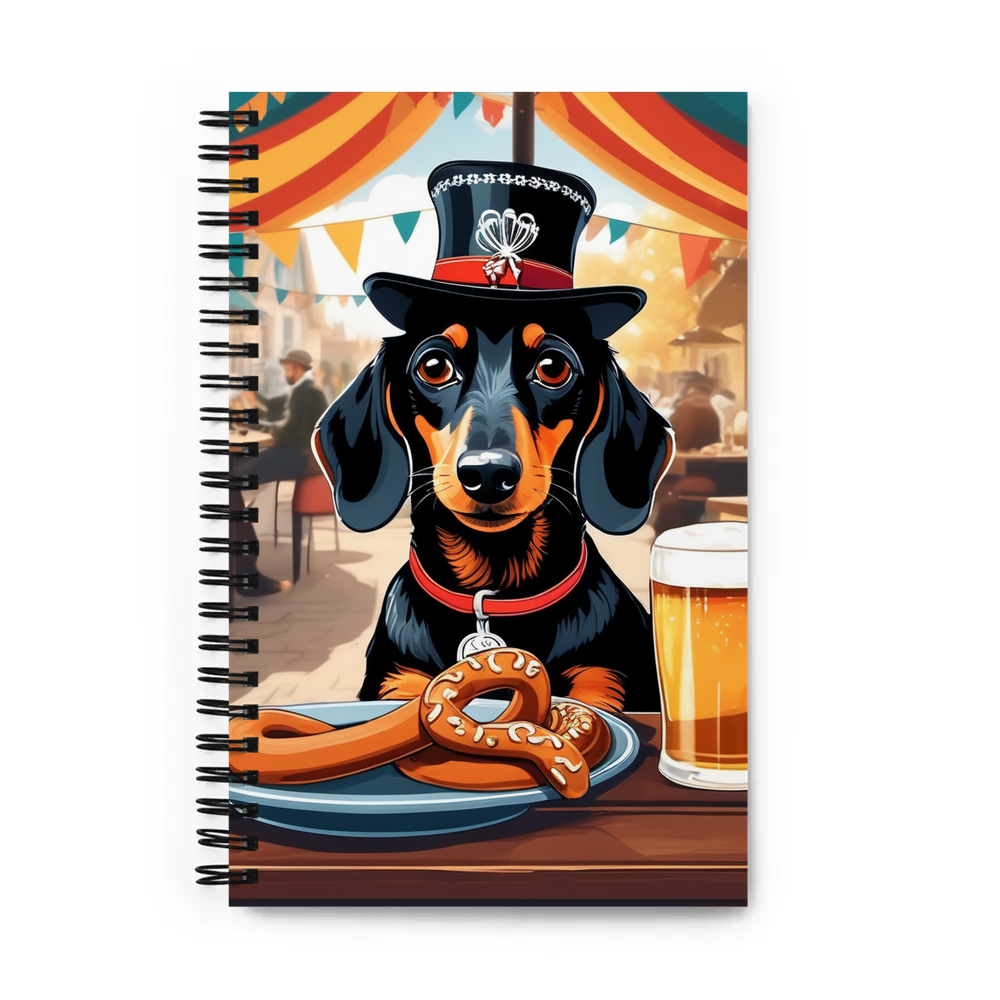 PugMug Custom Black Dachshund Spiral Notebook