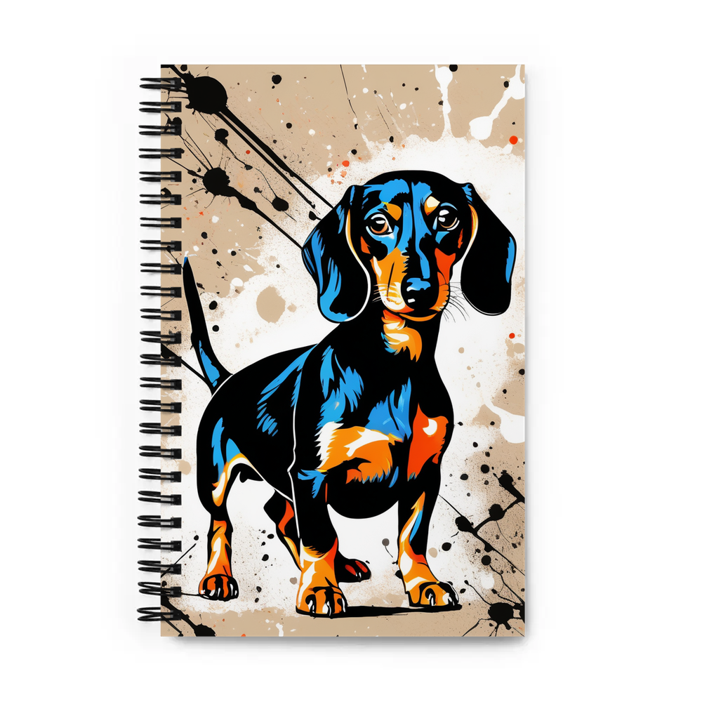 PugMug Custom Black Dachshund Spiral Notebook