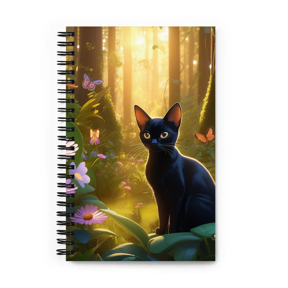 PugMug Custom Black Abyssinian Cat Spiral Notebook