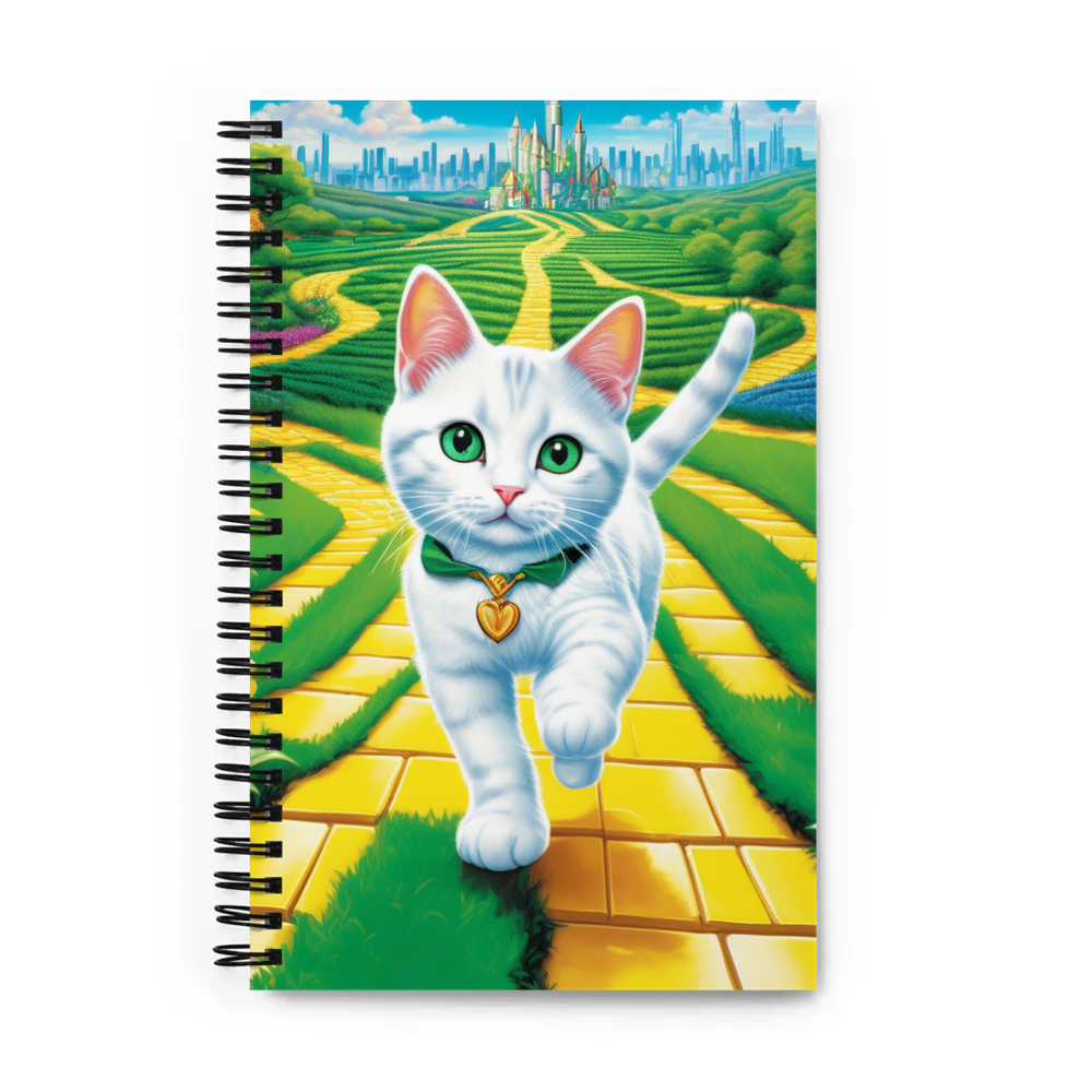 PugMug Custom White Companion Cat Spiral Notebook