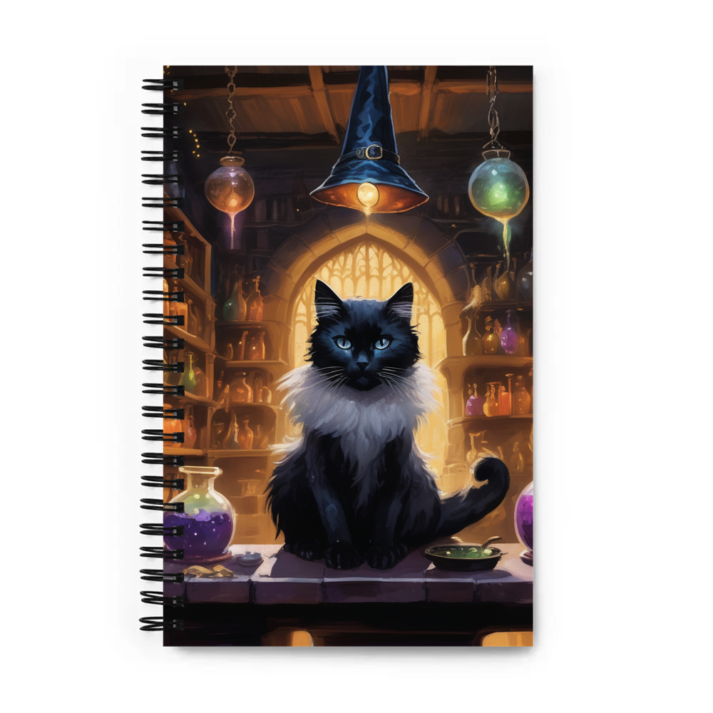 PugMug Custom Black Ragdoll Cat Spiral Notebook