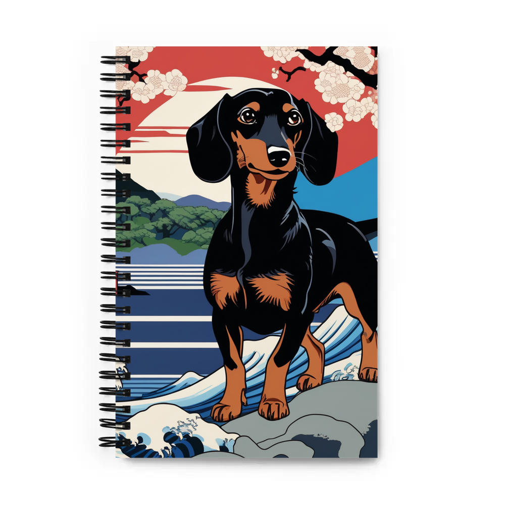 PugMug Custom Black Dachshund Spiral Notebook