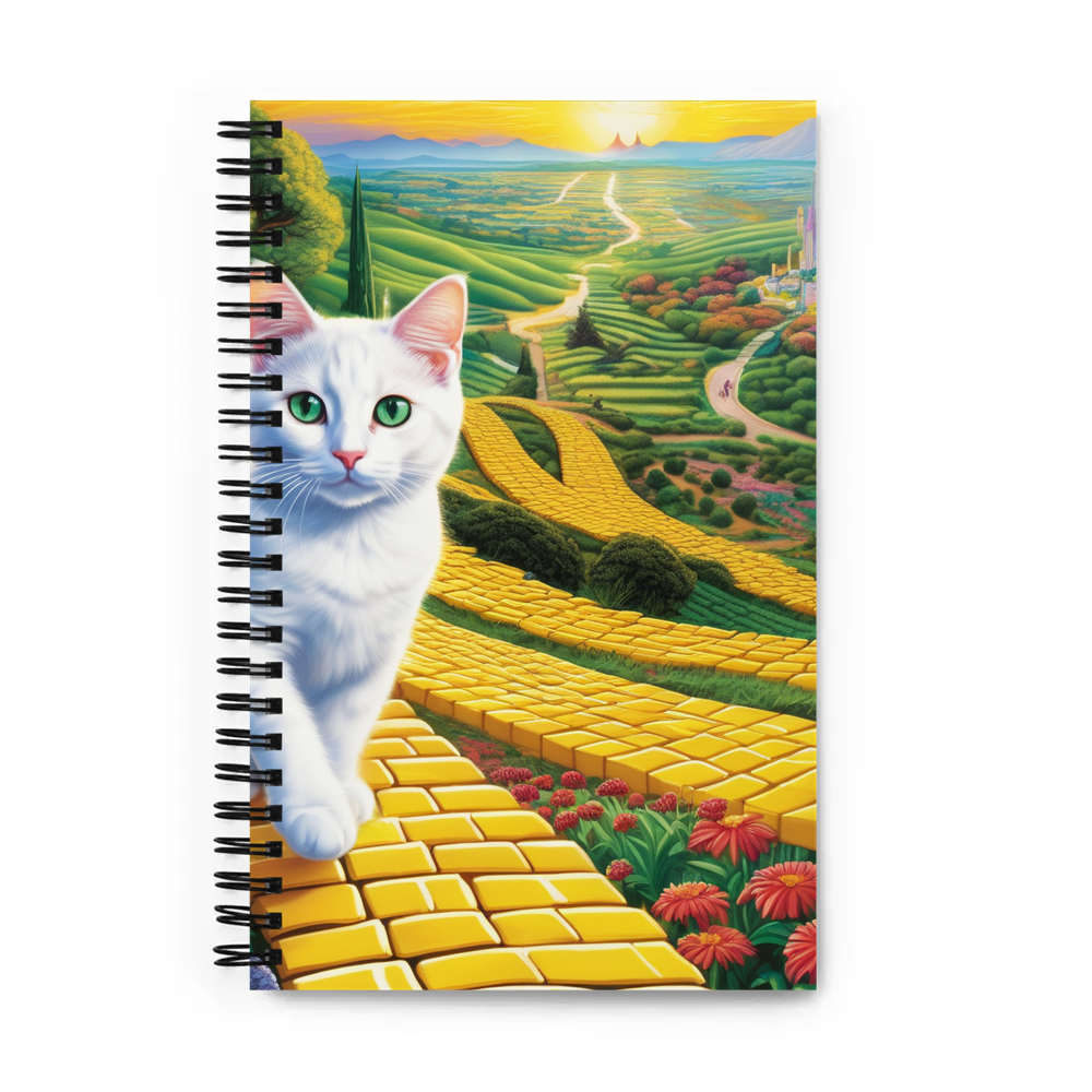 PugMug Custom White Companion Cat Spiral Notebook