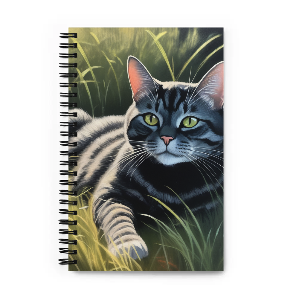 PugMug Custom Black American Shorthair Cat Spiral Notebook