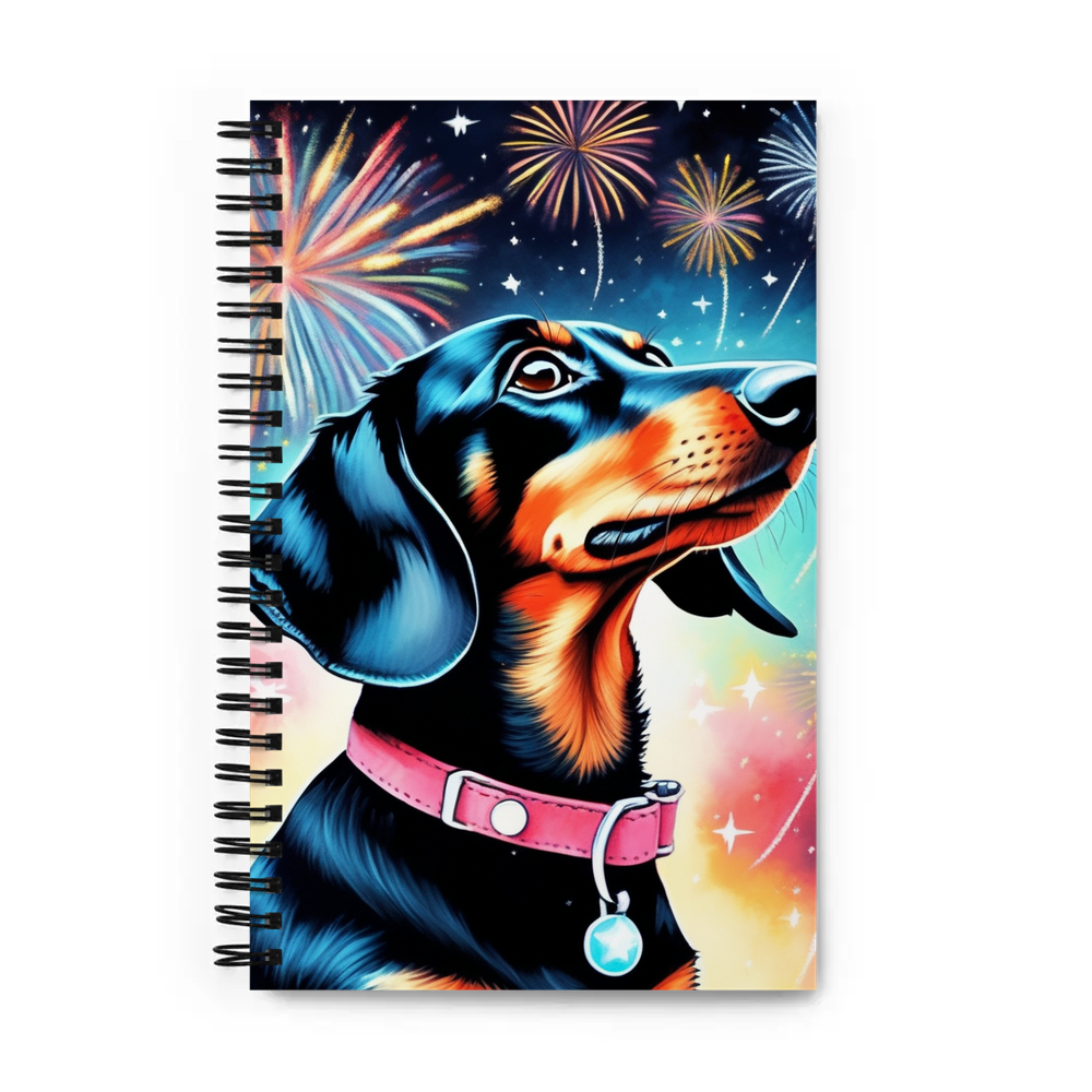 PugMug Custom Black Dachshund Spiral Notebook