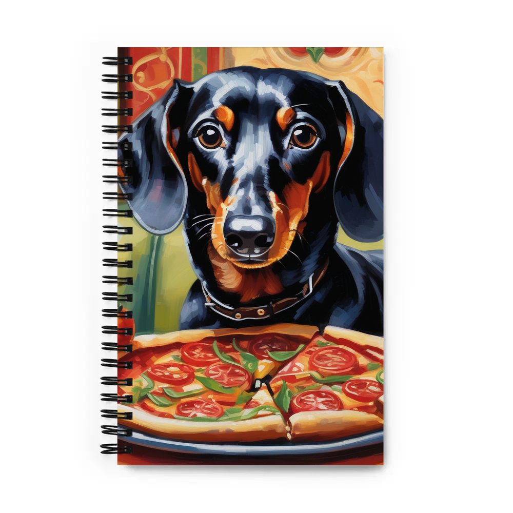 PugMug Custom Black Dachshund Spiral Notebook