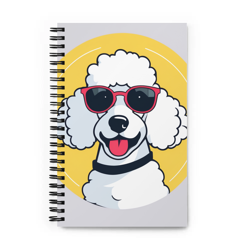 PugMug Custom White Poodle Spiral Notebook