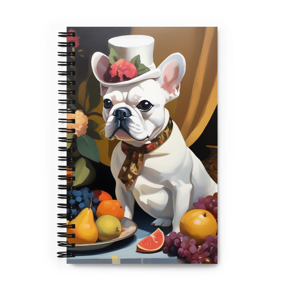 PugMug Custom White French Bulldog Spiral Notebook