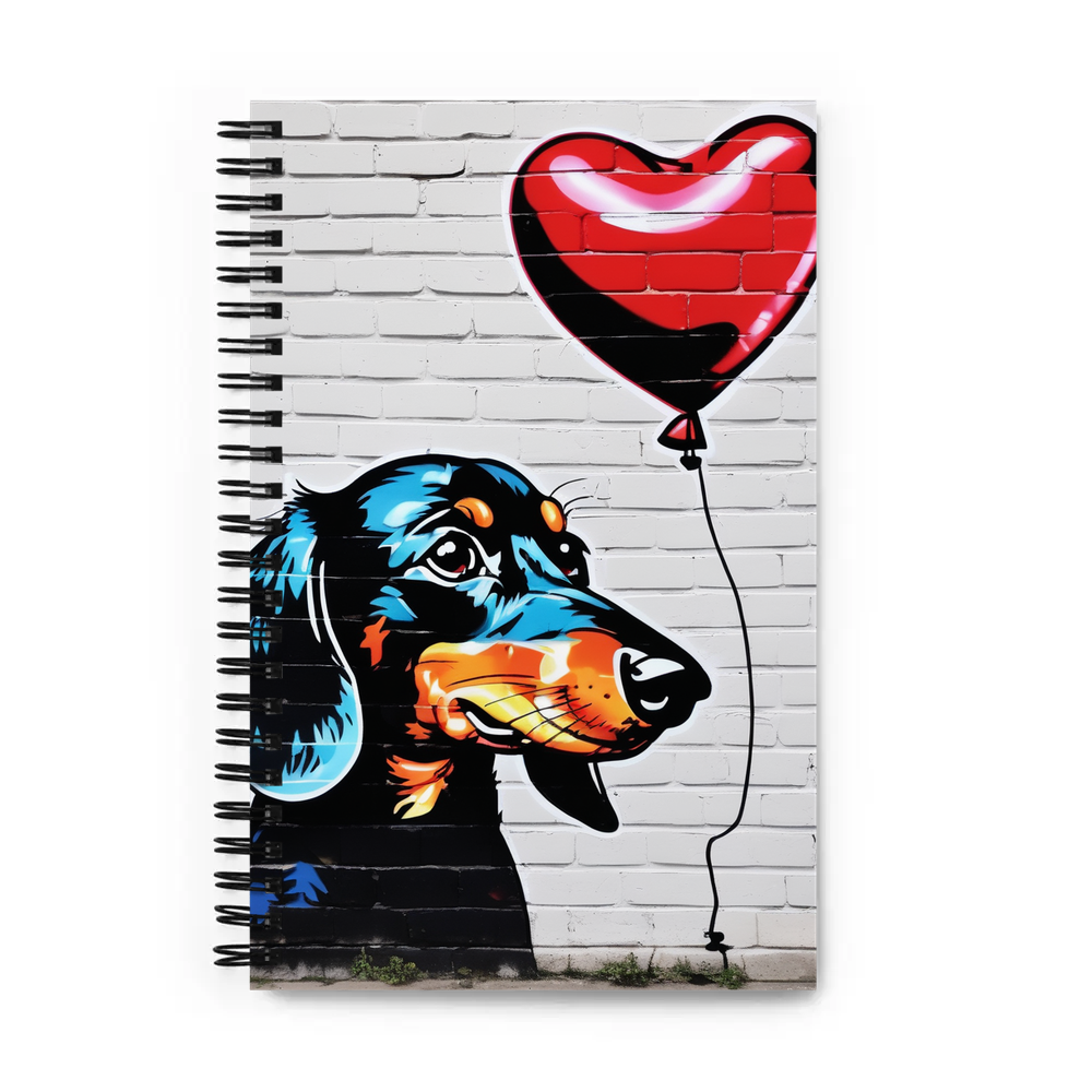 PugMug Custom Black Dachshund Spiral Notebook