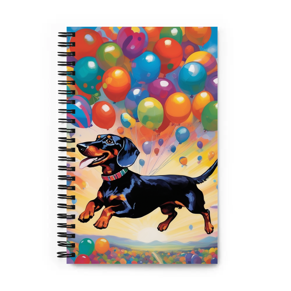 PugMug Custom Black Dachshund Spiral Notebook