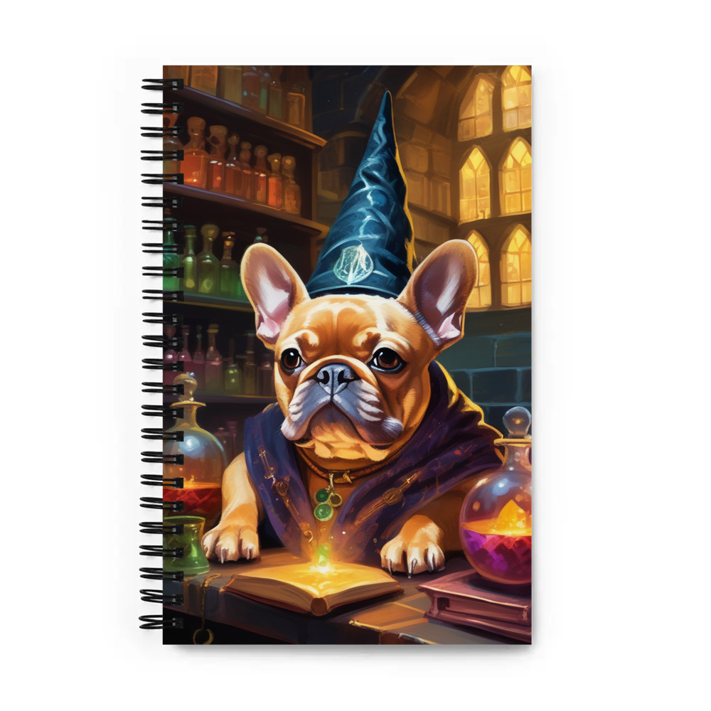 PugMug Custom Tan French Bulldog Spiral Notebook