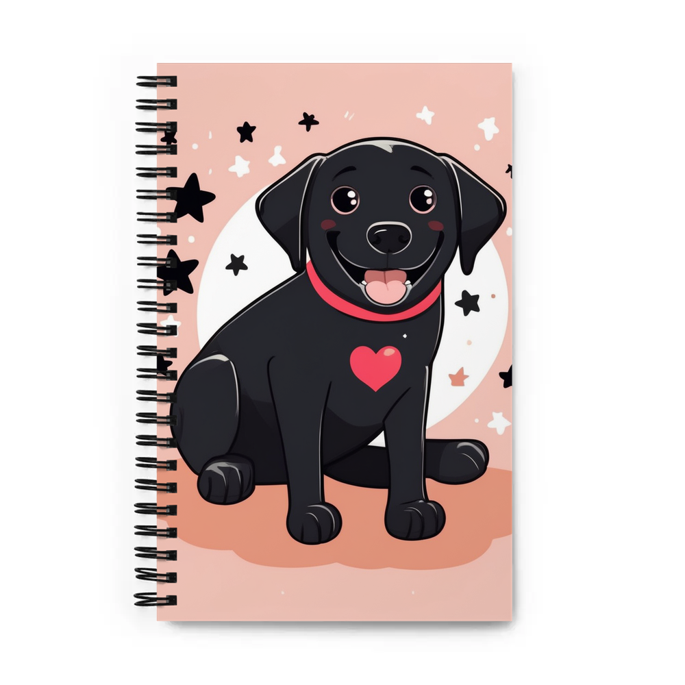 PugMug Custom Black Labrador Retriever Spiral Notebook