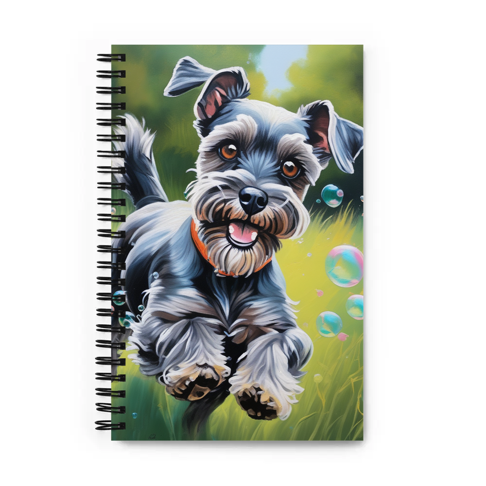 PugMug Custom Miniature Schnauzer Spiral Notebook