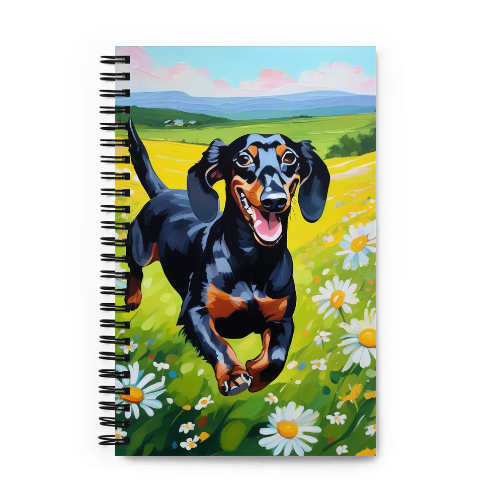 PugMug Custom Black Dachshund Spiral Notebook
